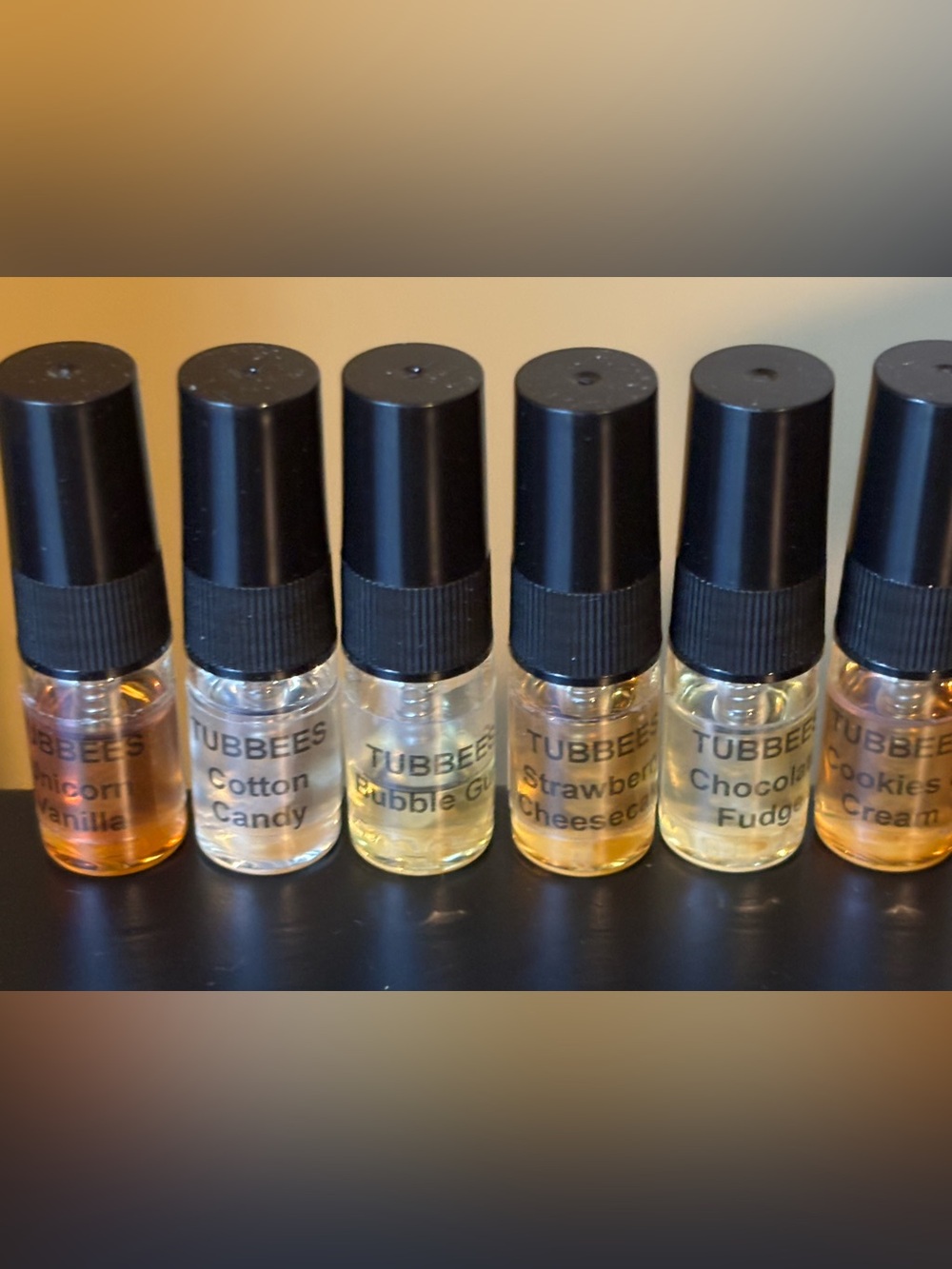 6 - 2ml samples of Tubbees perfume